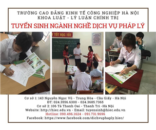 THÔNG BÁO TUYỂN SINH SƠ CẤP NGHỀ (BẬC 1)  DỊCH VỤ PHÁP LÝ NĂM 2022