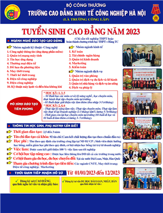 Thông tin tuyển sinh Cao đẳng năm 2023