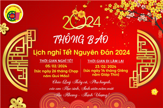 Lịch nghỉ Tết Âm lịch Giáp Thìn(2024)